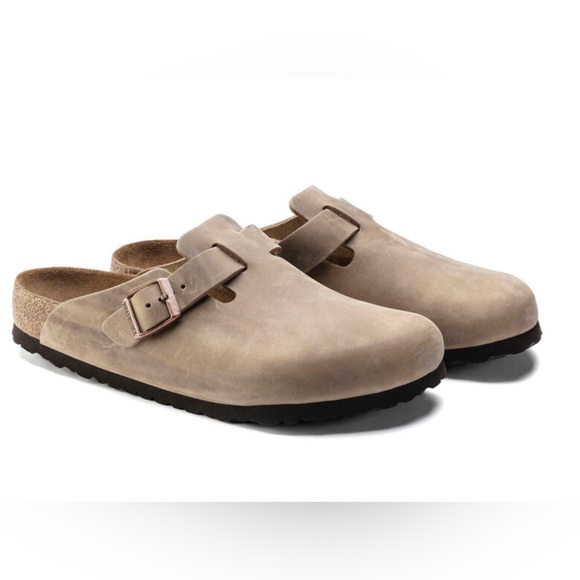 NWT Authentic Birkenstock Boston Soft Bed Oiled Leather in Tobacco Brown - Picture 2 of 16